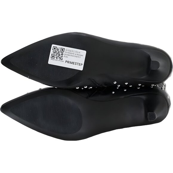 AQUA Ellis Studded Pointed-Toe Booties Ankle Boots Black Women US 9.5 - Picture 6 of 6